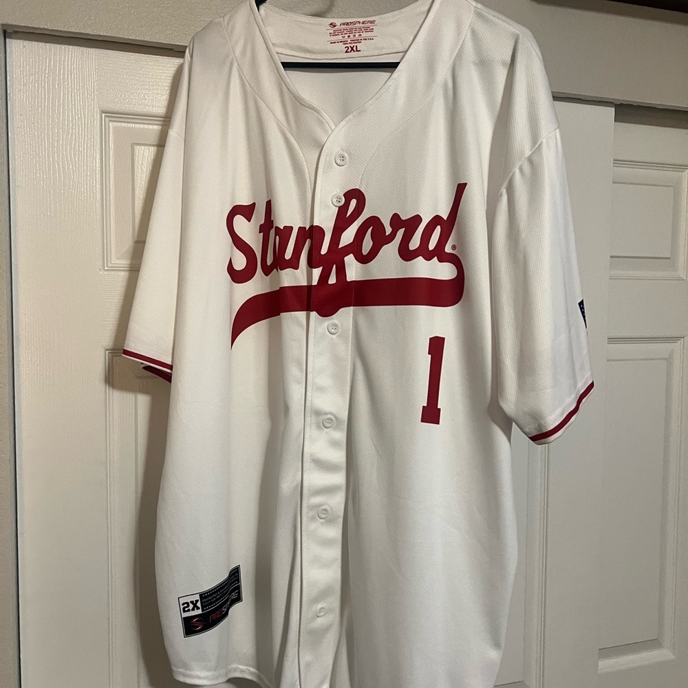 Replica Stanford Baseball Jersey White